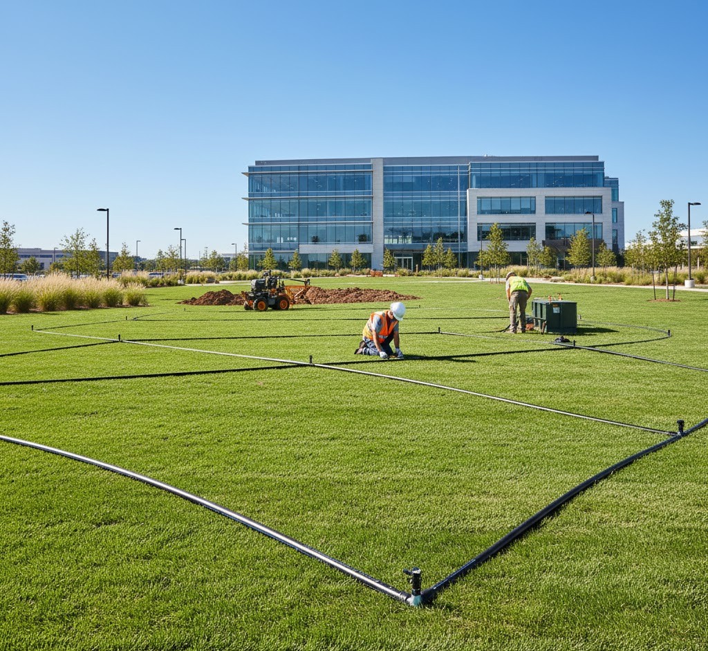 Commercial property irrigation